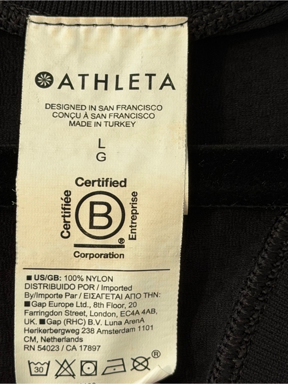 Athleta Black Momentum Seamless Tank Size Large - Picture 9 of 10